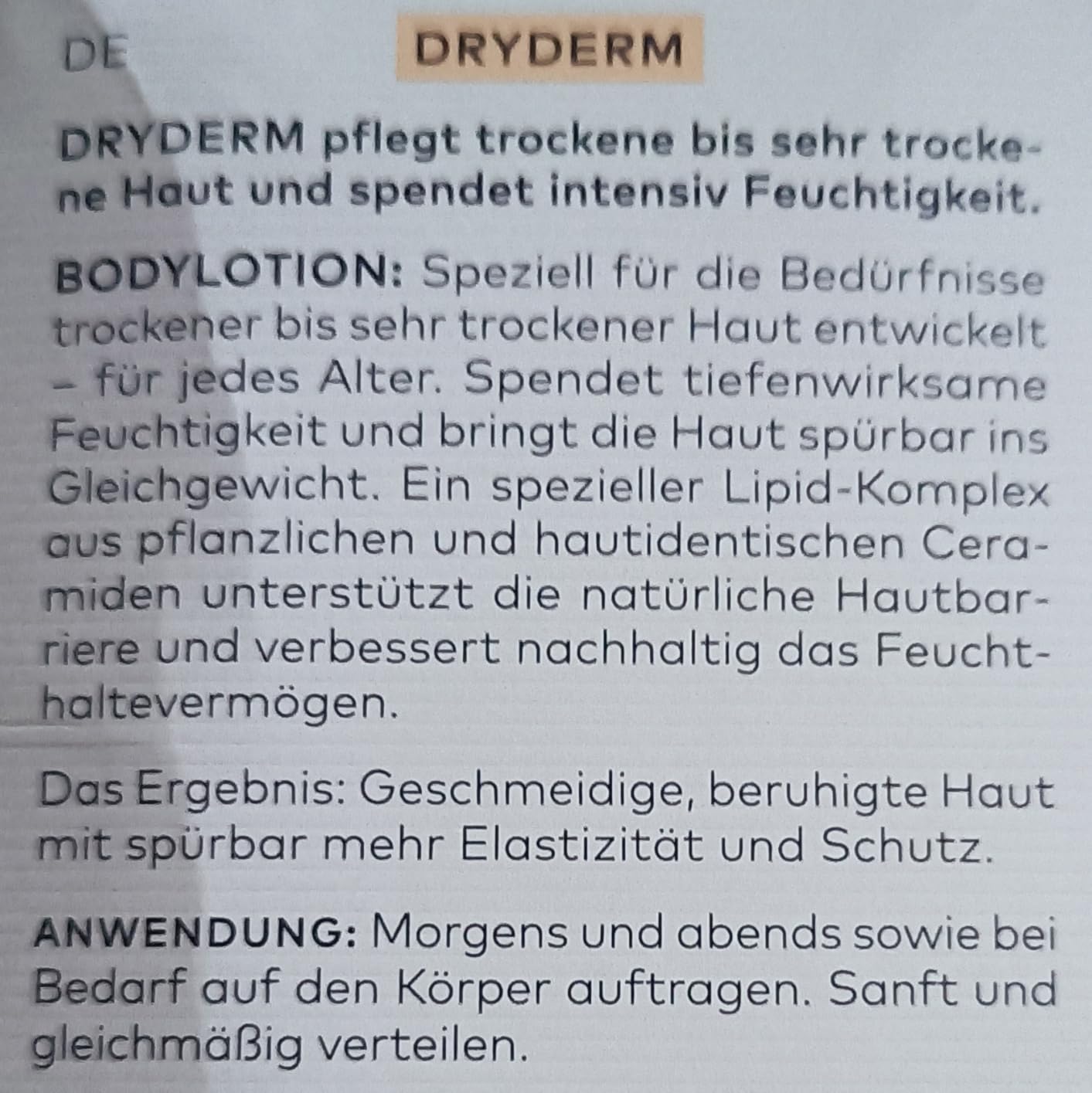 Rettet trockene Haut