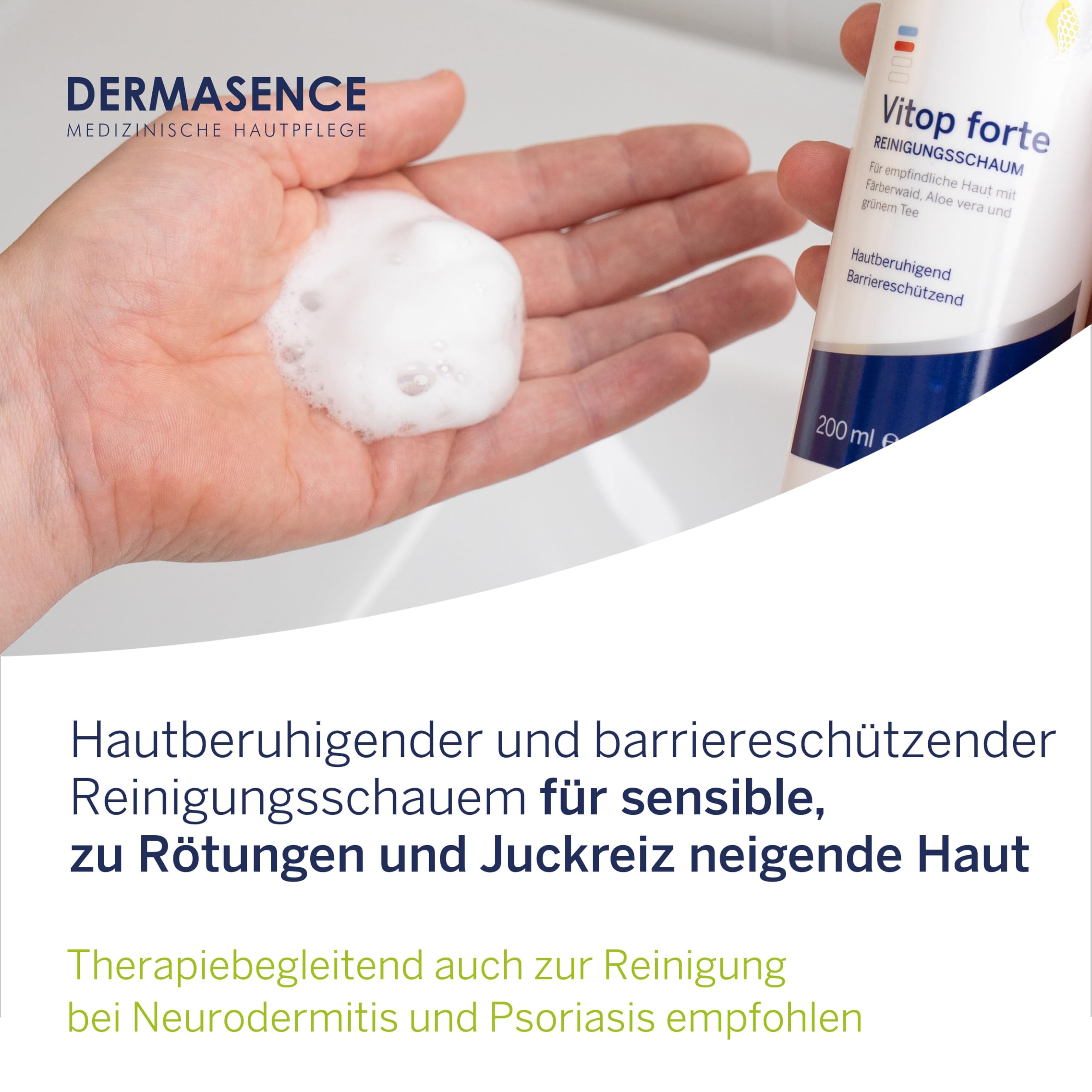 dermasence-vitop-forte-reinigungsschaum-200-ml-unreine-haut image 3